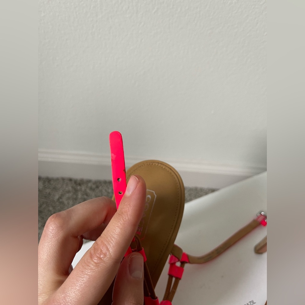 Coach LANA Elegant Strappy Sandal Pump Heel Shoe A0781 Pink/Ginger Size 10 - Picture 11 of 12